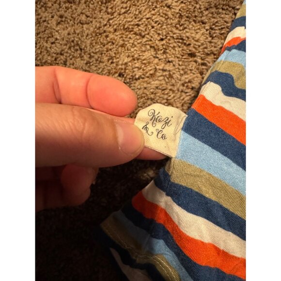 Kozi & Co Baby Romper 2T Striped Short Sleeve Bamboo Outfit With Snap Closures & - Picture 6 of 6